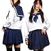 清純派☆Newスカーフセーラー服 (長袖ネイビー・大きいサイズ5L)
