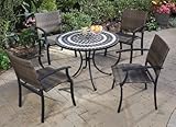 IMAGE OF 5 Piece Dining Set With Delmar Table And 4 Newport Arm Chairs Black/Gray