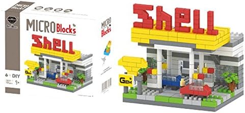 ATCH Building blocks micro nano blocks Assembling toy street series (Petrol gasoline station)