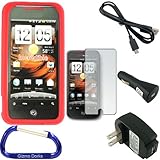 Gizmo Dorks 6 Piece Bundle (Red) for HTC Droid Incredible