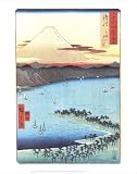 Pine Beach at Miho in Suruga Provine by Utagawa Hiroshige poster print,11 in. x 14 in.
