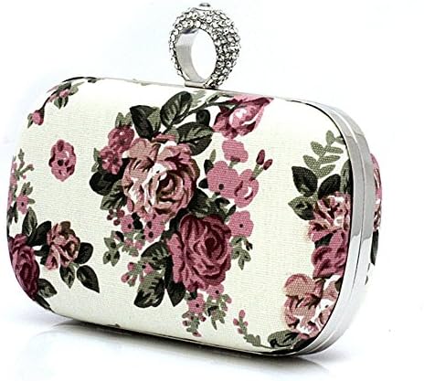 Only You New Garden Feng Shui Diamond Ring Pack / Wild Exquisite Handbags / Fine Cosmetic / Party Bag / Dinner Dances and Other Occasions Essential Handbag / -12049-58 (white)