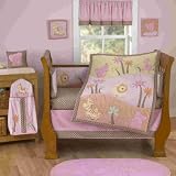 Jessica Breedlove Jessis Jungle 6 Piece Crib Set, Pink/Brown