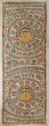 Asian Paintings Madhubani Home Decor Organic Color Paper 29 x 10 inches (madht008)