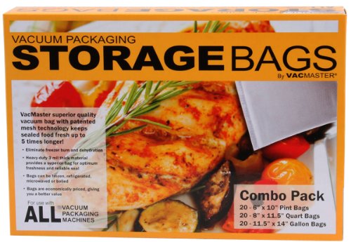 Best Cheap VacMaster Storage Bags Combo Pack, 20-Pint/20-Quart/20-Gallon