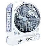 TEKNOS 充電式多機能扇風機 25cm BKL-R30 【首振り・強弱切替・20灯LEDライト・AM/FMラジオ搭載】