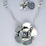 Double Dogwood on Sherry Tinsman Signature Sterling Silver Chain