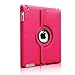 Fintie Rotating Case for iPad 4 3 2 (Old Model) 9.7 inch Tablet - 360 Degree Rotating Smart Stand Protective Cover Auto Wake/Sleep for iPad 4th Gen Retina Display, iPad 3 & iPad 2, Magenta