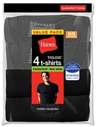 Mens Hanes 4 Pack ComfortSoft Dyed Crew Undershirts - 2165P4