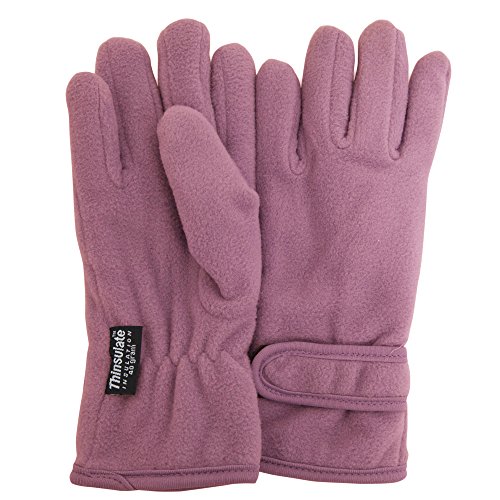 FLOSO Big Girls Childrens/Kids Plain Thermal Thinsulate Fleece Gloves (3M 40g)
