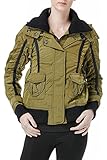 G.E.T. Get Women's Hood Nylon Patrol Weather Short Jacket With Knit Collar