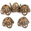 5 Brass End Cap Beads Jewelry Making Beading Parts 6mm