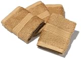 Pinzon Supima Cotton Washcloth, Set of 4, Chamois