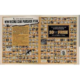 Capitol Record Club announces its New Record Club Purchase Plan. Featured albums include: BEATLES REVOLVER, Yellow Submarine & Eleanor Rigby; Connie Francis sings "Never on Sunday"; Buck Owens and his Buckaroos, Carnegie Hall Concert; Nat King Cole, Unforgettable. Also Pictured Righteous Brother, Jackie Gleason, Nancy Wilson, Lou Rawls, George Jones, Doctor Zhivago, Hank Williams, Ferrante & Teichner, Frank Sinatra, Mama's and Papa's, Eydie & Steve, George Shearing, Beach Boys, Judy Lynn, Guy Lombardo, Wayne Newton, Standells, Buck Owens, John Coltrane, Judy Garland Wizard of Oz, Herman's Hermits, Bonnie Owens, Lovin' Spoonful, Patsy Cline, Jimmy Smith, Steve Lawrence, Carmen McRae, Melba Montgomery, Sam the Sham, Ray Charles, Gloria Lynne, Al Martino, Tex Ritter, Johnny Rivers, Peter & Gordon, Yehudi Menuhin, Ferlin Husky, The Lettermen, Jo Stafford, Dean Martin, Pacemakers, Hank Thompson, The Animals, Astrad Gilberto, Jean Shepard, Sheb Wooley, David Rose, The Beach Boys, Roy Acuff, Bobby Darin, The Impressions, Johnny Bond, Chad & Jeremy, Wanda Jackson, Tennessee Ernie Ford, Nancy Wilson, Sonny James Faron Young, Bobbie Goldsboro, Roy Orbison, Al Hirt, Duane Eddy, Jay and the Americans, Little Anthony, Billy Strange, Ella Fitzgerald, Roy Rogers and Dale Evans, Kingston Trio, Miles Davis, Maria Callas, Petula Clark, David McCallum, Arthur Prysock, Erroll Garner, Louis Armstrong, Dion, Jody Miller, Barbra Streisand, Hank Williams Jr., Gerry and the Pacemakers, Doc Severinsen, Red Sovine. ..... 1967 Capitol Record Club Ad, A4887A. 19670124