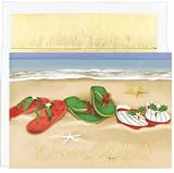 Christmas Flip-Flops Tropical Holiday Cards -