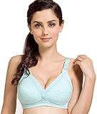 Nice Days（ナイス　ディズ）　マタニティ 授乳 兼用 ブラ 　フロントオープン  ブラジャー　リム無し (75, ブルー)