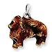 pomeranian24 - Sterling Silver Enameled Large Pomeranian Charm
