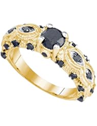 1.00CTW BLACK DIAMOND 0.50(CRDBK) FASHION RING