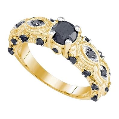 Cheap Girls Jewelry 1.00CTW BLACK DIAMOND 0.50(CRDBK) FASHION RING For Sale