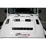Gen-Right LVR-1009 Black 5 Piece Hood Louver Set For 1984-06 Jeep Cherokee & Wrangler