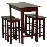 Winsome Wood Breakfast Set, Antique Walnut