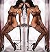 Stjubileens Sexy Womens See Through Open Crotch Fishnet Crotchless Bodystocking Black
