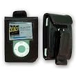 BLACK LEATHER CASE COVER FOR IPOD NANO 3RD GEN + AC Home Wall and Auto Car Charger