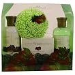 Tropical Fruit Duos Gift Set- 4 Piece Set, Shower Gel, Lotion, Soap and Puff, Blackberry Apple