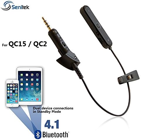 Senitek Bluetooth Adapter for Bose QuietComfort 15 QC15 / QuietComfort 2 QC2 Noise Cancellation Headphone - Enable Bluetooth Function
