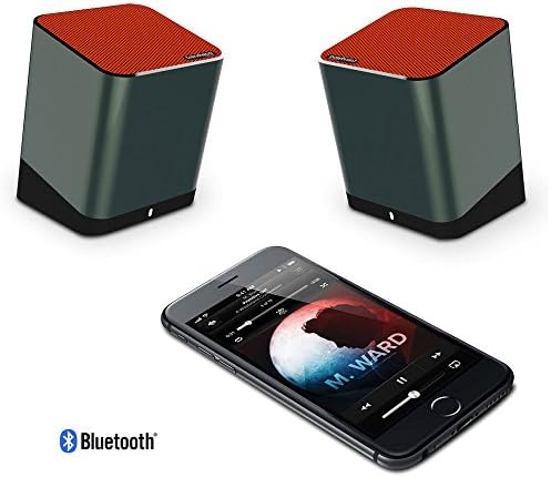 Trendwoo Twins Bluetooth Speaker Set, Dual Speakers Support 2.0 Left and Right Stereo Sound Surround ,with Built in Microphone Hands-free Music Player (Dark Green)