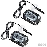 AODE&reg; (2-Pack, Black) Digital LCD Fish Tank Aquarium Thermometer 600009