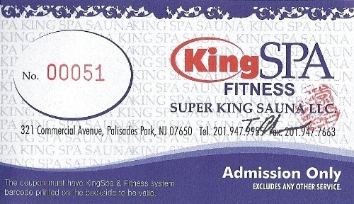 51CyTrn qhL 5 King Spa & Fitness An Entrance Fee Certificates