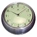 Retro Metal Wall Clock - Silvertone