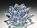 Luos Beautiful Blue/Clear Crystal Lotus Flower - 3