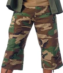 ROTHCO 6-POCKET B.D.U. CAPRI PANTS - WOODLAND CAMO
