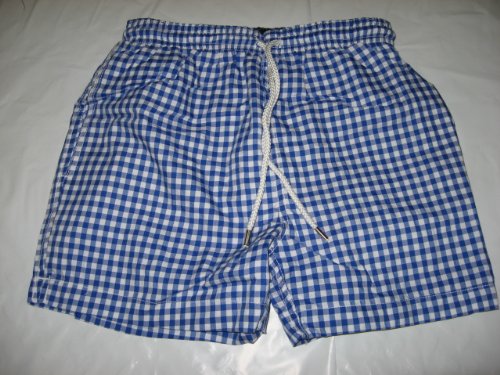 BlessTheSummer Gingham Men's Swim Trunks - Shorts 