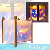 from Trousselier Baby Gifts Baby Boy Boys Magical Rotating Nursery Glow Night Light Lamp Lantern by Trousselier in a in Natural Frame - Outer Space