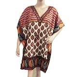 Ibaexports Fashionable Beige Paisley Kaftan Long Evening Dress Women Wear Polyester Maxi Free Size L Xl
