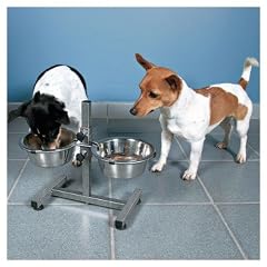 TRIXIE 24921 Hundebar mit 2 Edelstahlnpfen, 1,8 l/ 20 cm