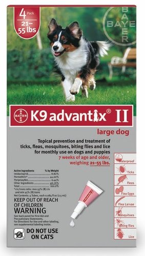 K9 ADVANTIX 4 PACK - 21-55 Lbs.