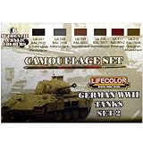 Airbrush Models Paint LifeColor German WWII Tanks Set 2 (22ml x 6) - LC-CS03