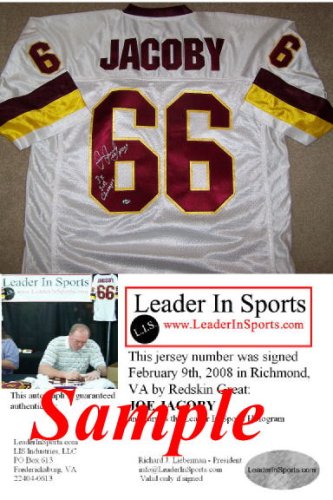 Joe Jacoby Autographed Jersey - Washington Redskins