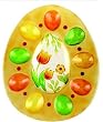 Pressed Glass Easter Egg Devil Egg Plate