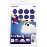 Avery Print/Write Self-Adhesive Removable Labels, 0.75 Inch Diameter, Dark Blue, 1,008 per Pack  (5469)