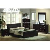 4pcs California King Size Bedroom Set - Espresso Finish