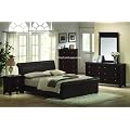 4pcs California King Size Bedroom Set - Espresso Finish