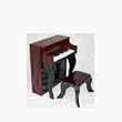 Schoenhut Toy Piano 2505MB 25 key Mahogany & Black Elite Spinet with Bench