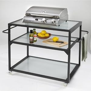 Bistro 36 Cabinet with Glass Top and Shelves by 