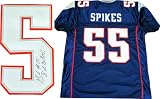 Brandon Spikes Autographed New England Patriots Blue Jersey