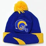 Mitchell & Ness Los Angeles Rams Throwback Jersey Stripe Knit Hat One Size Fits All